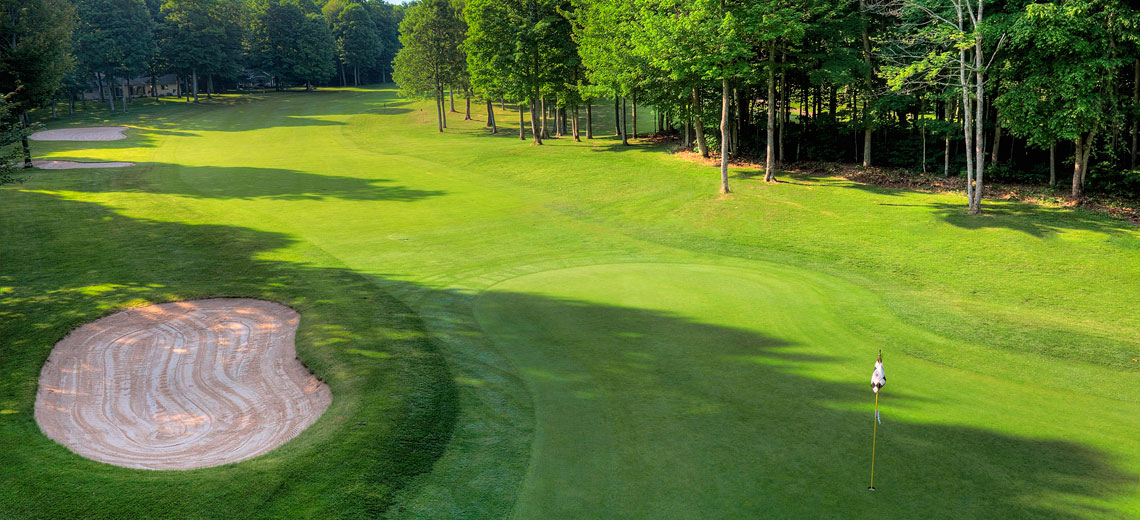 golf course with bunker